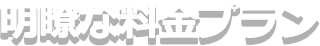 明瞭な料金プラン